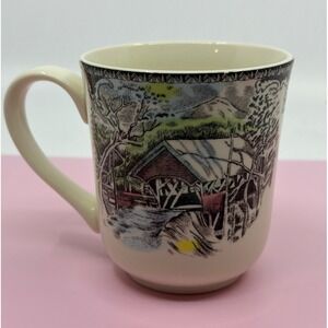 Johnson Brothers The Friendly‎ Village Covered Bridge Coffee Mug England Cream